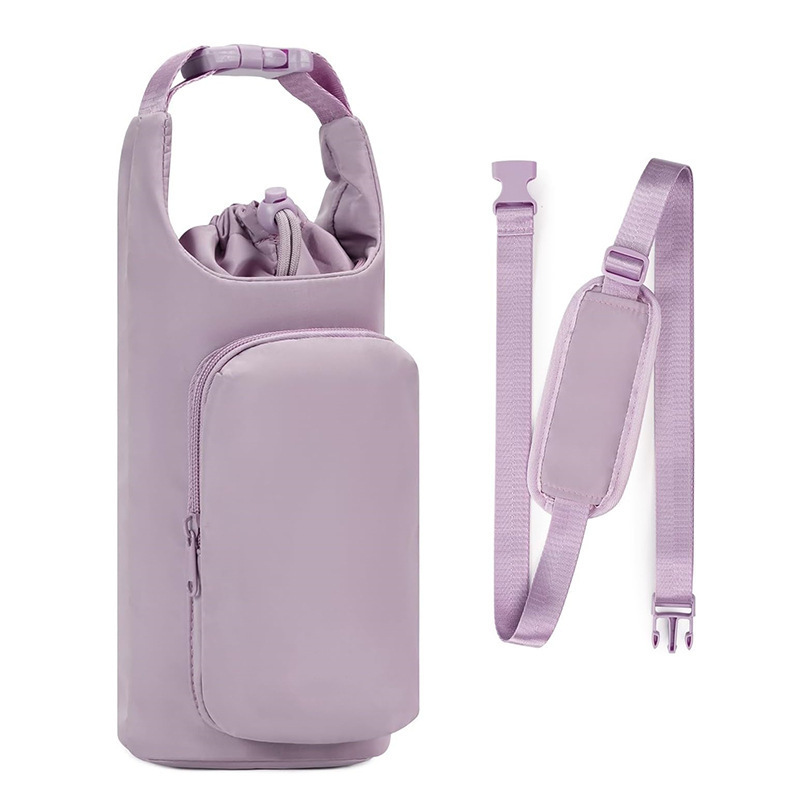 Amazon's New Women's Water Bottle Bag with Mobile Phone Pocket, Insulated Water Bottle Bag with Adjustable Shoulder Strap