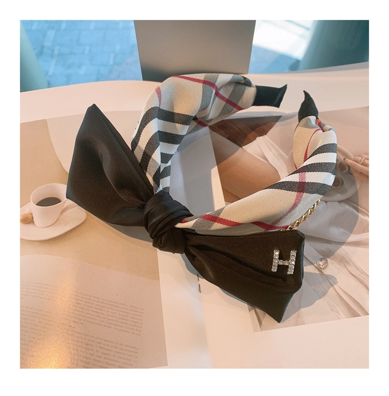 New Fashion Bow Letter H Diamond Headband display picture 7