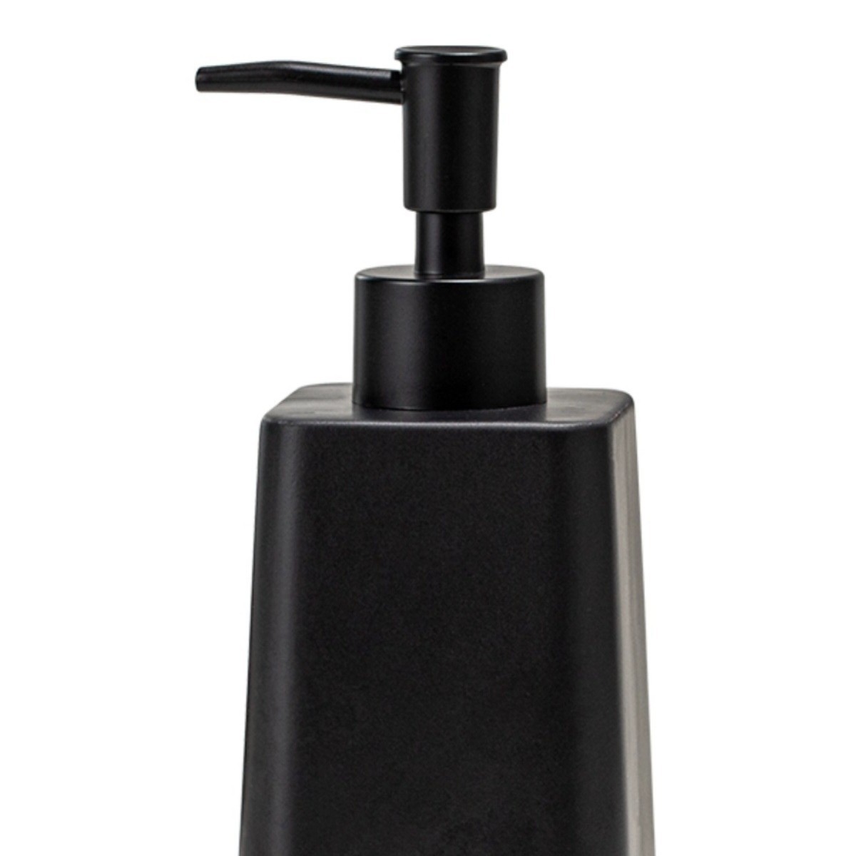 Botella de desinfectante de mano cerámica botella de inodoro botella vacía de alta loción opaca negro y blanco