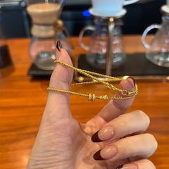 新中国式国潮二重そろばん珠ブレスレット女性ヴィンテージ軽豪華宮廷風手環古風伝承手飾り