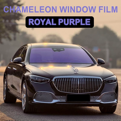 Factory Cross-Border Automotive Solar Film, Royal Purple Chameleon Window Film, High Heat Insulation Car Front and Side Window Insulation Film