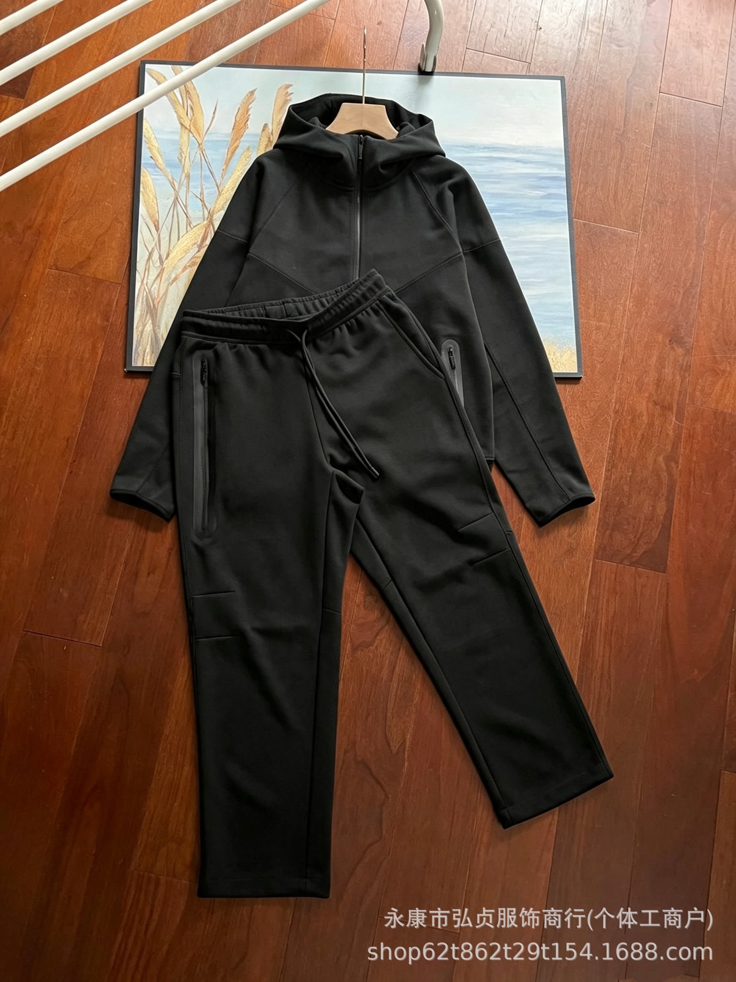 spring jacket for leisure with hood with zipper