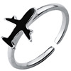Epoxy resin, fashionable airplane, design ring, one size accessory, new collection, trend of season, simple and elegant design, South Korea