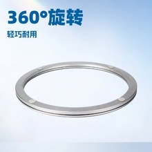 高檔消音單圈餐桌轉盤酒店餐廳餐台鋁合金順滑無噪音簡約家具靜音