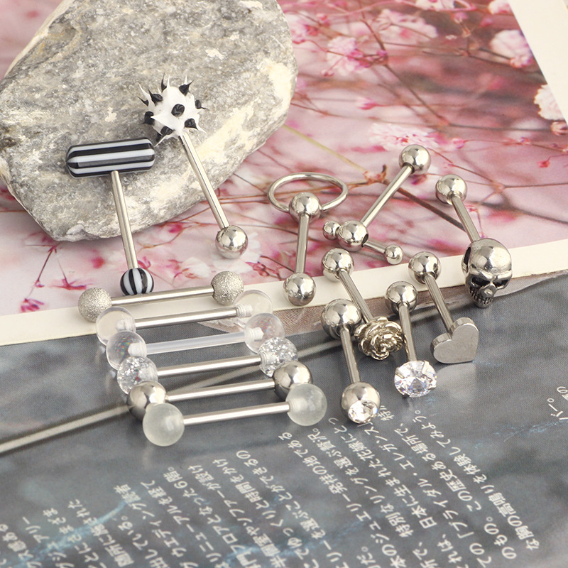 Labret piercing jewelry detail image