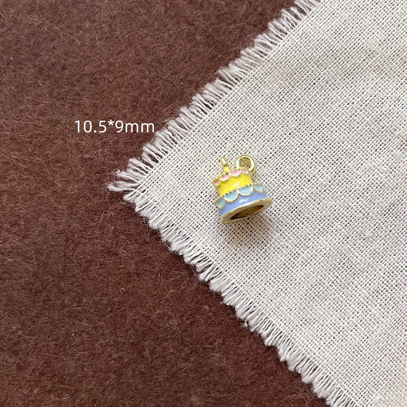合金滴油可爱挂件立体榴莲草莓蛋糕摩托车樱桃串珠DIY手工手链配|undefined