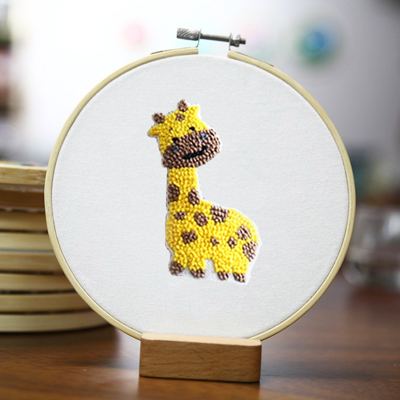 Lindo de dibujos animados bordado los niños DIY paquete material hecho a mano novato haciendo punto cruz entrada decoración colgante pintura