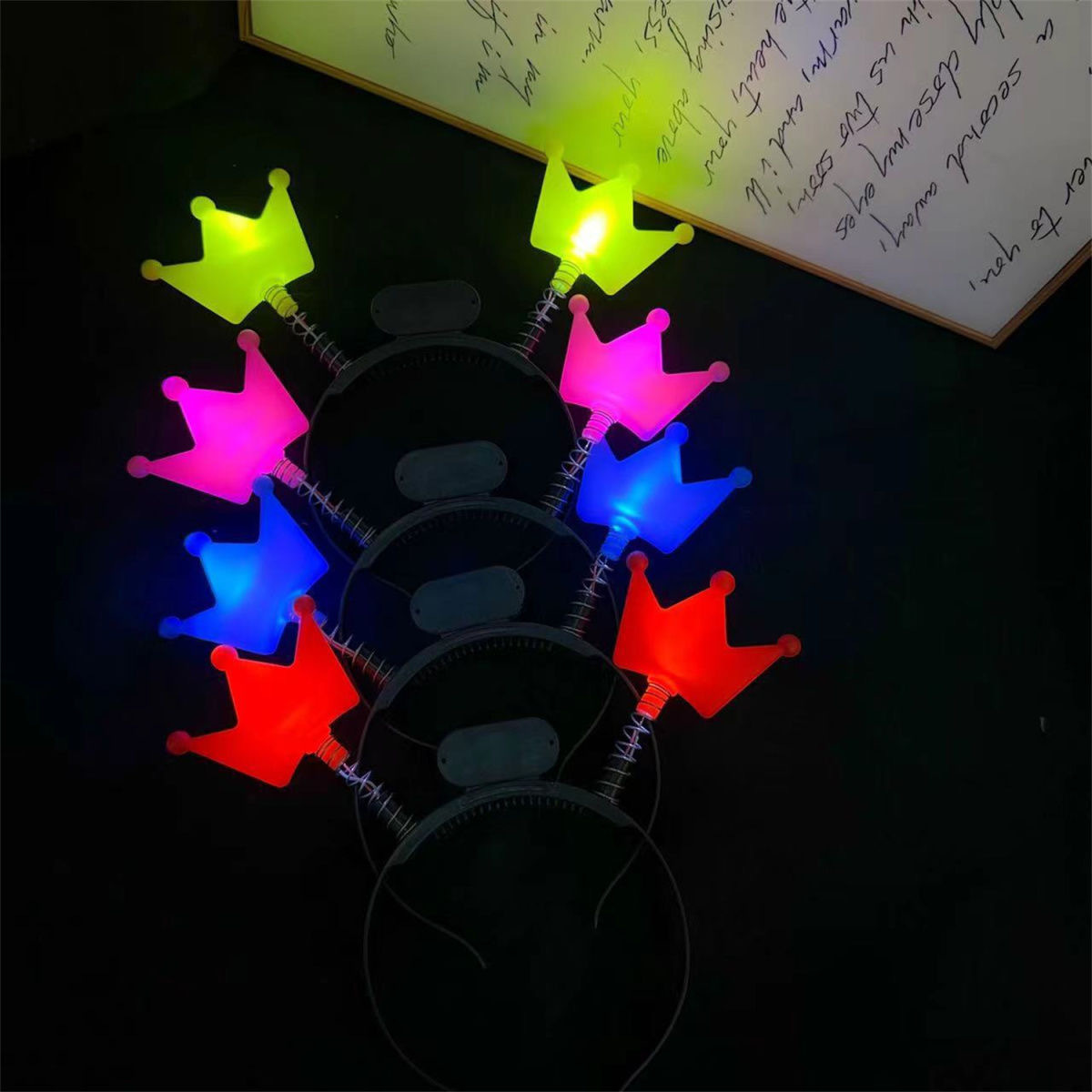 LED luminoso pin de cabello de cinco estrellas cinco estrellas toque de cabello de amor estrella luna corona de cabello de luces nocturnas ventas transfronterizas calientes