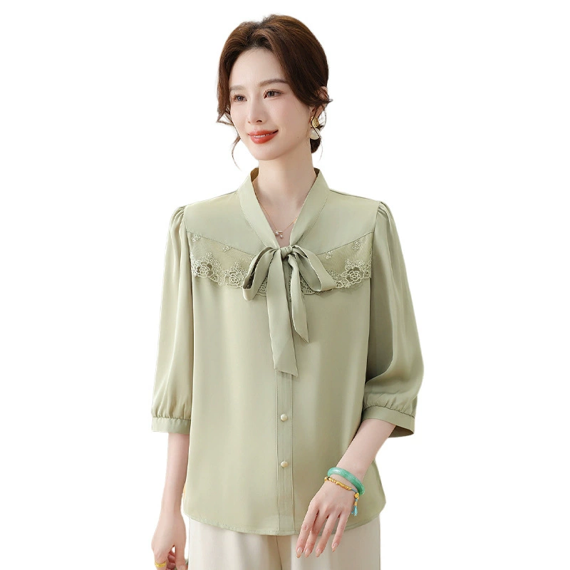 Мама весенне-летний иностранный топ 2025 новый шифоновый маленький кофон