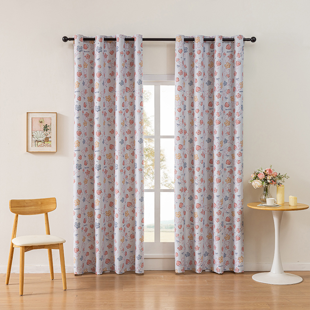 Transfronterizo Amazon TEMU explosión de comercio exterior impresión de fresa anillo de hierro cortina de sombra fábrica venta directa al por mayor personalizada