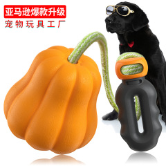 Pet supplies manufacturer wholesale company Amazon chewing and molaring outdoor hand-thrown pumpkin ball dog toy