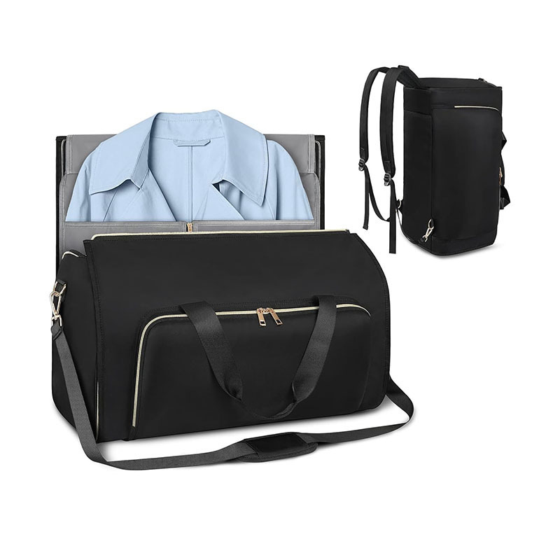 Bolsa de ropa de viaje con cinturón convertible desmontable bolsa de traje de suspensión portátil bolsa de viaje función de maleta