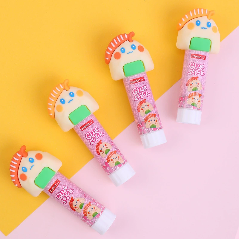 Cute stationery, cartoon multicoloured quick dry small handheld glue