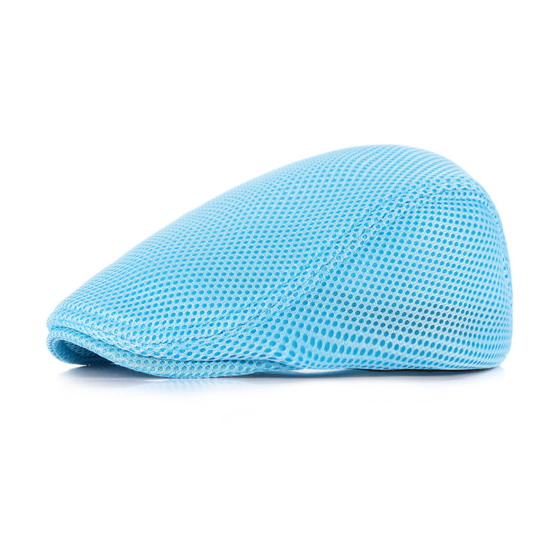 Baixiaoyuan malla de los hombres casquillo de malla casquillo de verano transpirable sombrero para el sol sombrero delantero estilo británico sombrero