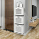Wall-mounted Tipper Door Simple Shoe Rack Punch-free Toilet Storage Rack Space-saving Small Narrow Slippers Storage Rack