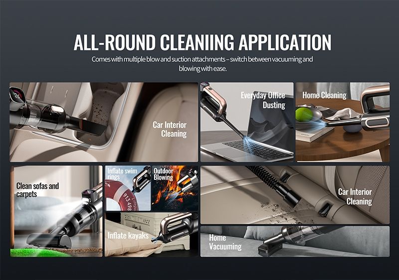 Wow! Customized Amazon Best-Selling Wireless Car Vacuum Cleaner, High-Power Brushless Portable Rechargeable Handheld Blowing and Suction Device