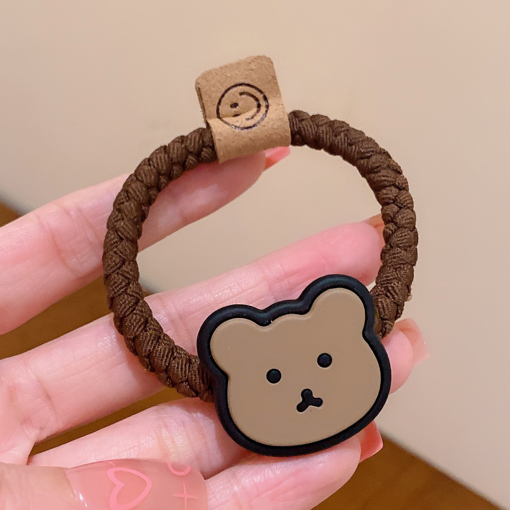 Banda de pelo de oso pardo hembra 2023 nueva cuerda de pelo para niños chica corbata de pelo banda de goma Linda cuerda de pelo de dibujos animados accesorios para el cabello