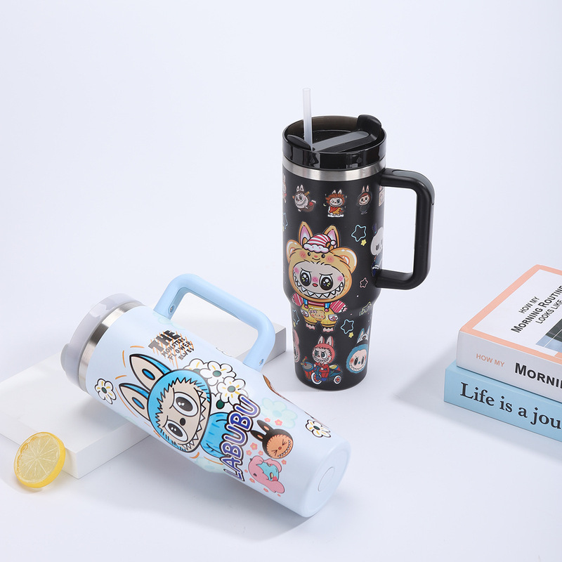 新しいホットスタイルラブブ40オンスアイスカップ大容量ステンレス鋼魔法瓶カップクリエイティブかわいいポータブルカーカップ|undefined