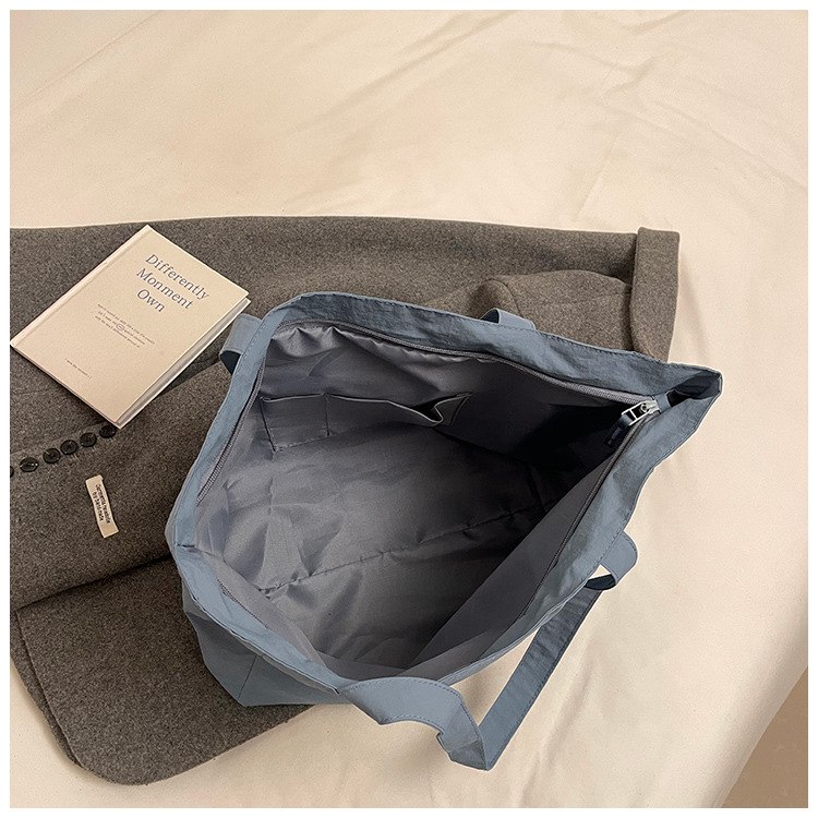 Cross-border laid-back style nylon bag for women 2025 new casual large-capacity shopping handbag, simple and lightweight single-shoulder bag undefined