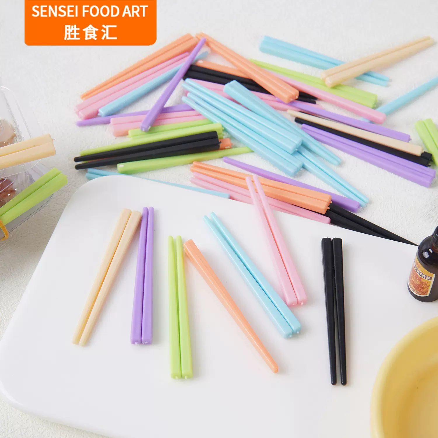 迷你仿真可拆分筷子DIY食玩筷子配件娃娃屋迷你厨房筷子场景道具