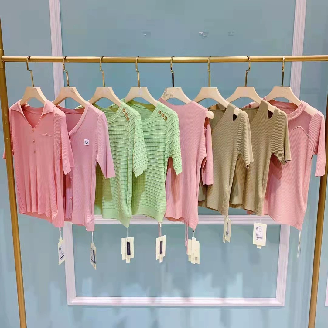 Французский легкий роскошный маленький ароматный ветер с короткими рукавами Tian шелк вязаный свитер 2022 Летний сплошной цвет бренда Скидка Live из первых рук