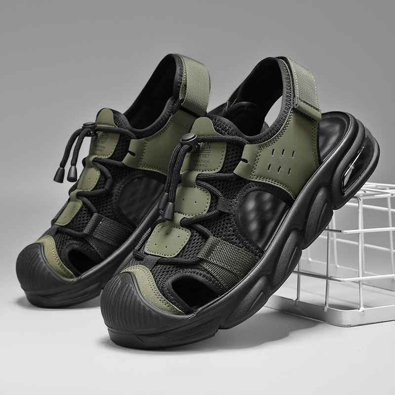 Sandalias transfronterizas para hombres, ropa exterior de verano, zapatos de playa de la cueva Baotou, zapatos de vadeo al aire libre, sandalias deportivas de río al por mayor