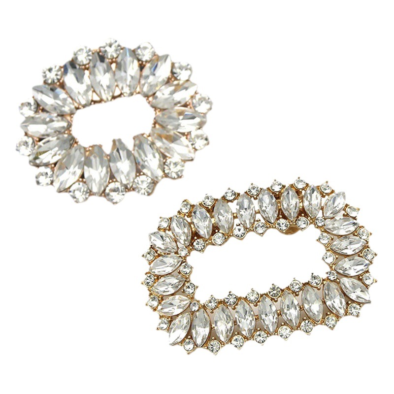 Material del zapato joyería decoración del dedo del pie hebilla del zapato de diamantes de imitación zapato extraíble flor hebilla zapatos de cristal flor delantera zapatos de tacón alto Accesorios