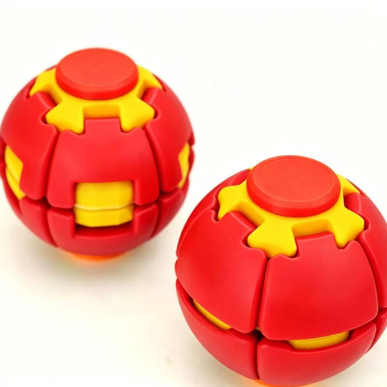 Impresión 3D juguetes descompresivos bola de descompresión giratoria doble juego giroscopio de punta de dedo juguetes de oficina para aliviar el aburrimiento