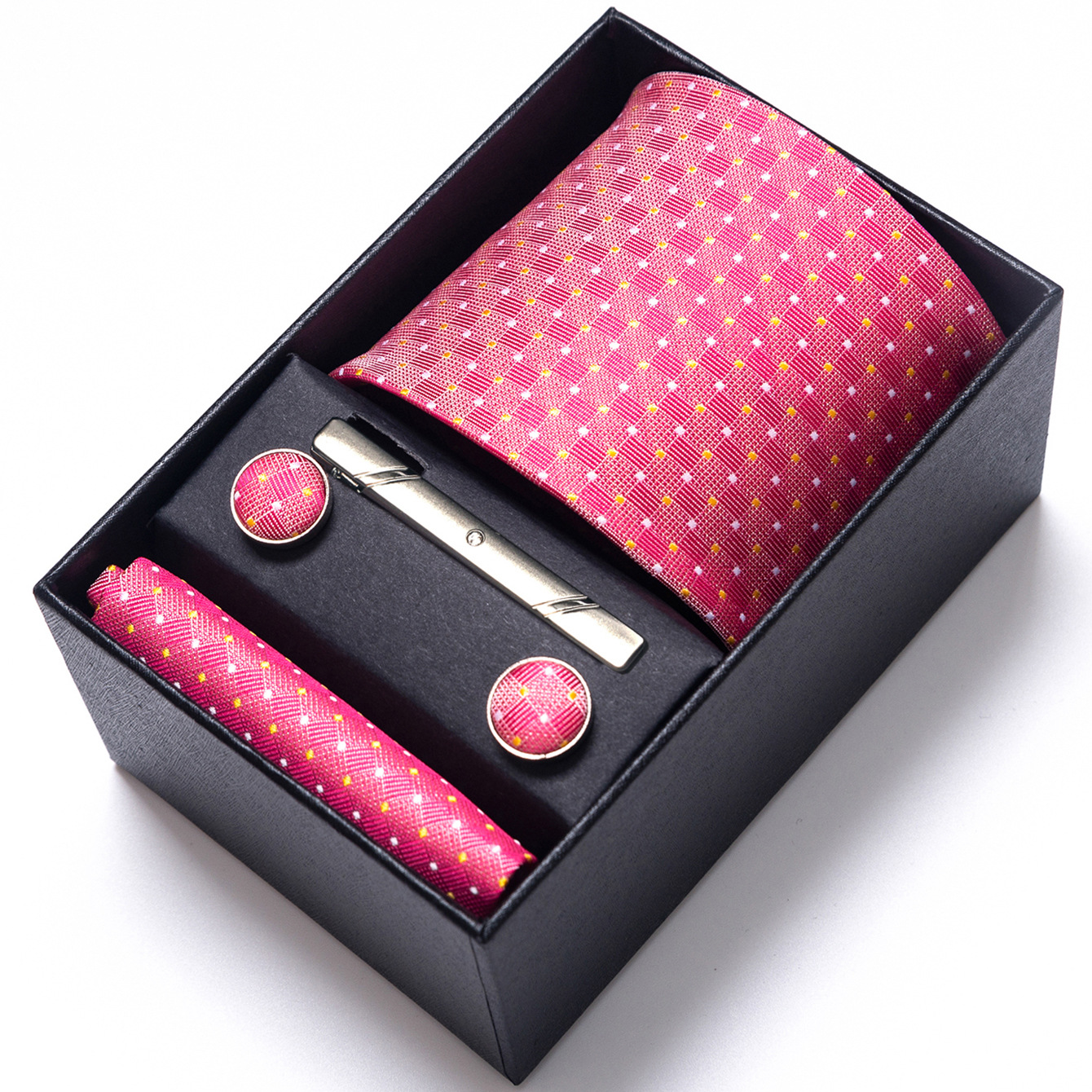 Set de Caja de Regalo con Corbata de Negocios para Hombre de Rayón Jacquard para Boda