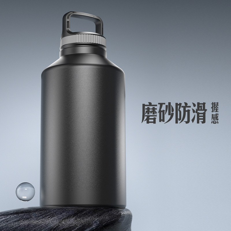 Gran capacidad para adultos deportes taza de agua 304 Acero inoxidable portátil ventosa simple portátil taza de agua fábrica al por mayor