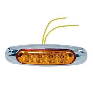 Meika Chrome-Plated 4Led Truck Side Lights 10-30V High-Quality Turn Signals Cabin Side Lights Truck Signal Lights