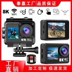 国境を越えた新しい 8K アクションカメラ手ぶれ補正屋外撮影サイクリングダイビングレコーダーカメラ工場卸売