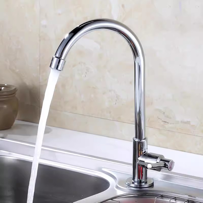 Household Washbasin Kitchen Faucet Single Cooling Balcony Washbasin Accessories Stretch Rotary Vertical Basin Shower