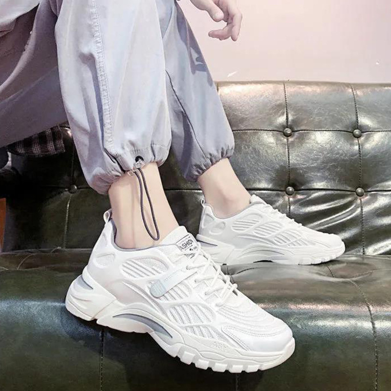 Zapatos Deportivos Transpirables para Hombre, Estilo Casual, Tejido de Punto, Suela Gruesa, Estilo Moderno y Versátil