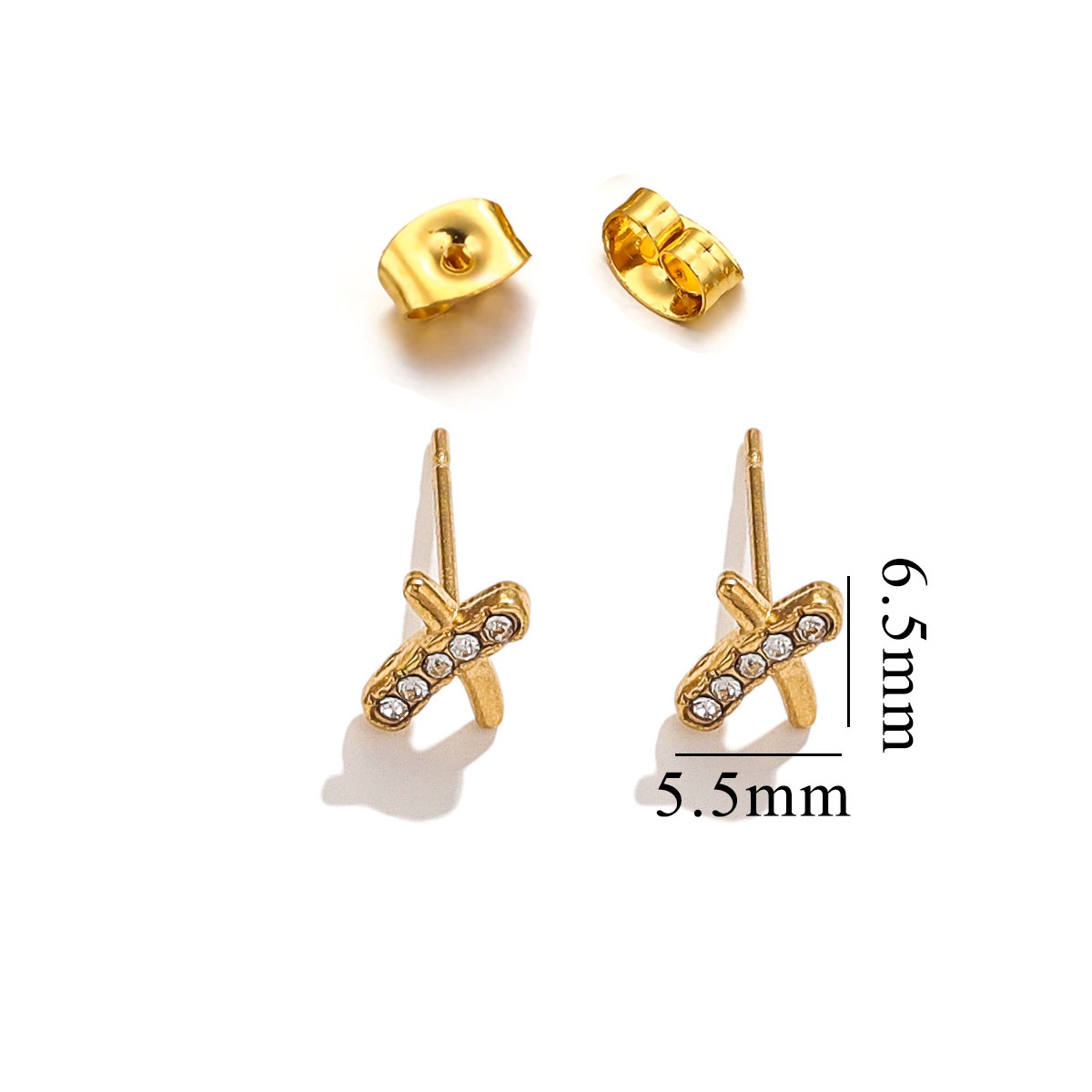 Acero inoxidable Moda europea y americana Personalidad Pendientes retro desgastados Luna Estrella Amor Rayo Pendientes de diamantes Acero de titanio