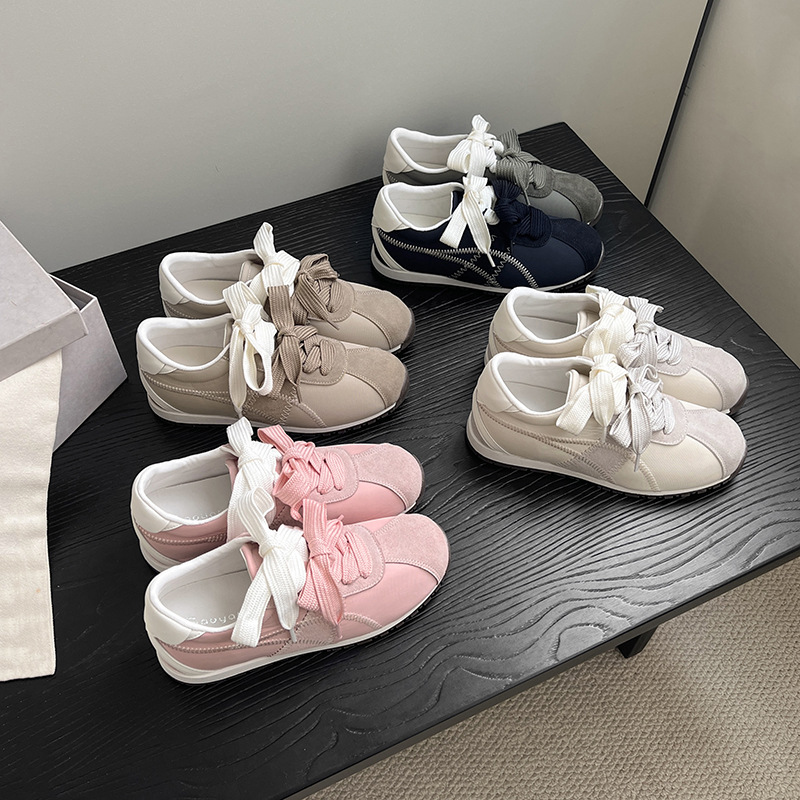 Invisible Height-Increasing Women's Sneakers with Double Shoelaces, German Training Shoes, 2025 New Versatile Casual Sneakers, Sports Shoes