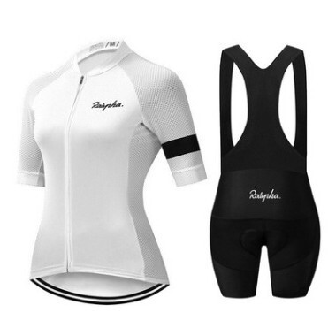 New Product Rapha Women's Short-Sleeved Cycling Suit Top Suspender Shorts Road Cycling Team Version Summer