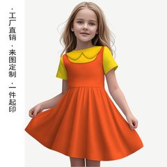 2025新型ゲーム第3四半期123木頭人子供ワンピース可愛い女の子のキャラクターがパジャマを演じます。