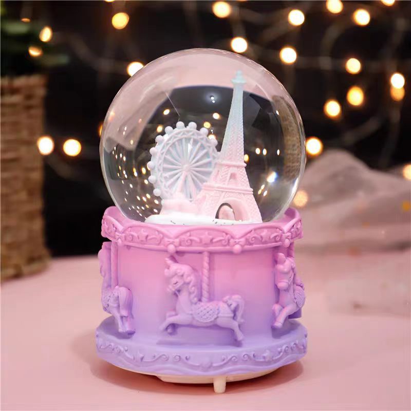 Venta directa de fábrica bola de cristal música caja de música para enviar compañeros de clase niña niña niña regalo de cumpleaños niña princesa día del niño