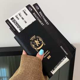 真皮包定制 24秀款登记牌B家新款护照夹爆款牛皮钱包手机包带挂绳