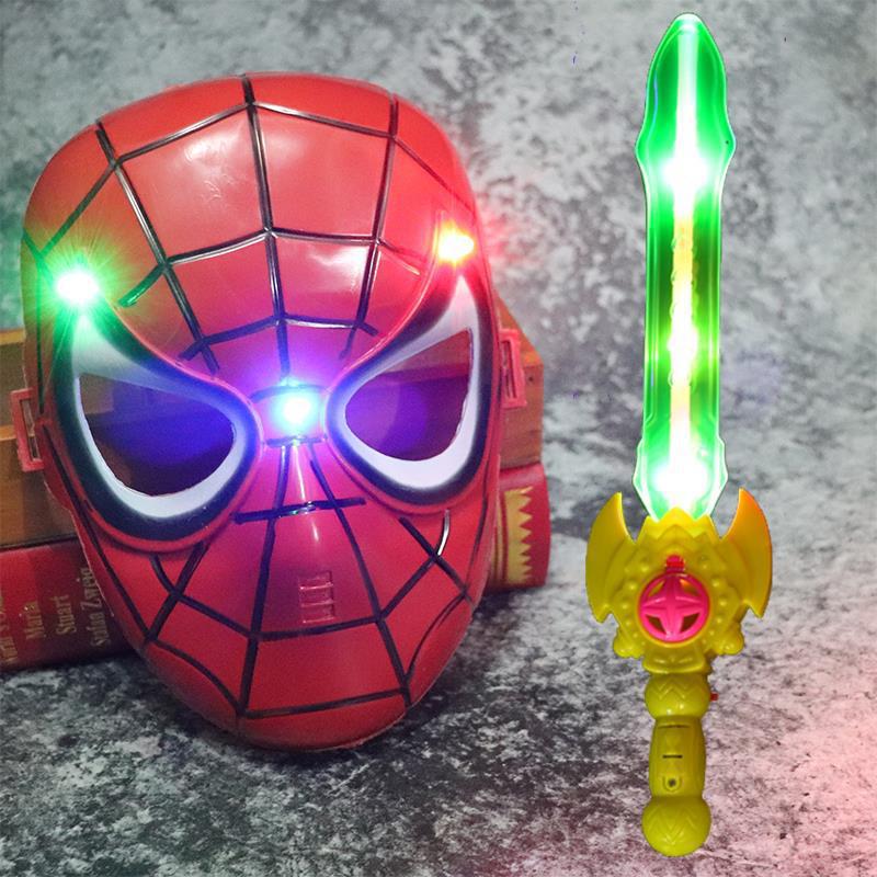 Cerro Autot máscara de niños luminosa máscara de casco de Digia Cerro armas juguetes para niños espada cuerpo