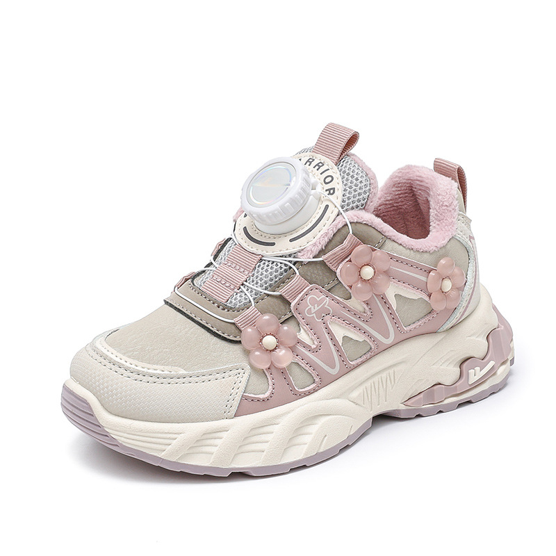 Botón de botón de color de retroalimentación zapatos deportivos de invierno nuevos zapatos de algodón cálidos zapatos de viaje al aire libre