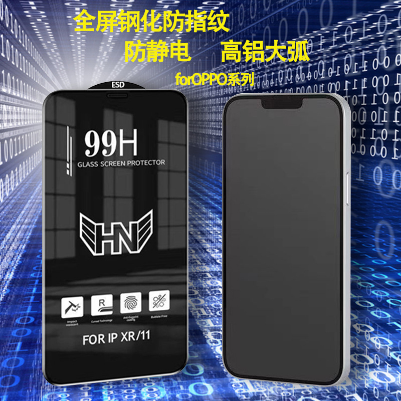 适用于OPPOA11/A96全屏高清99H钢化膜 防静电高铝K10PRO手机膜A58