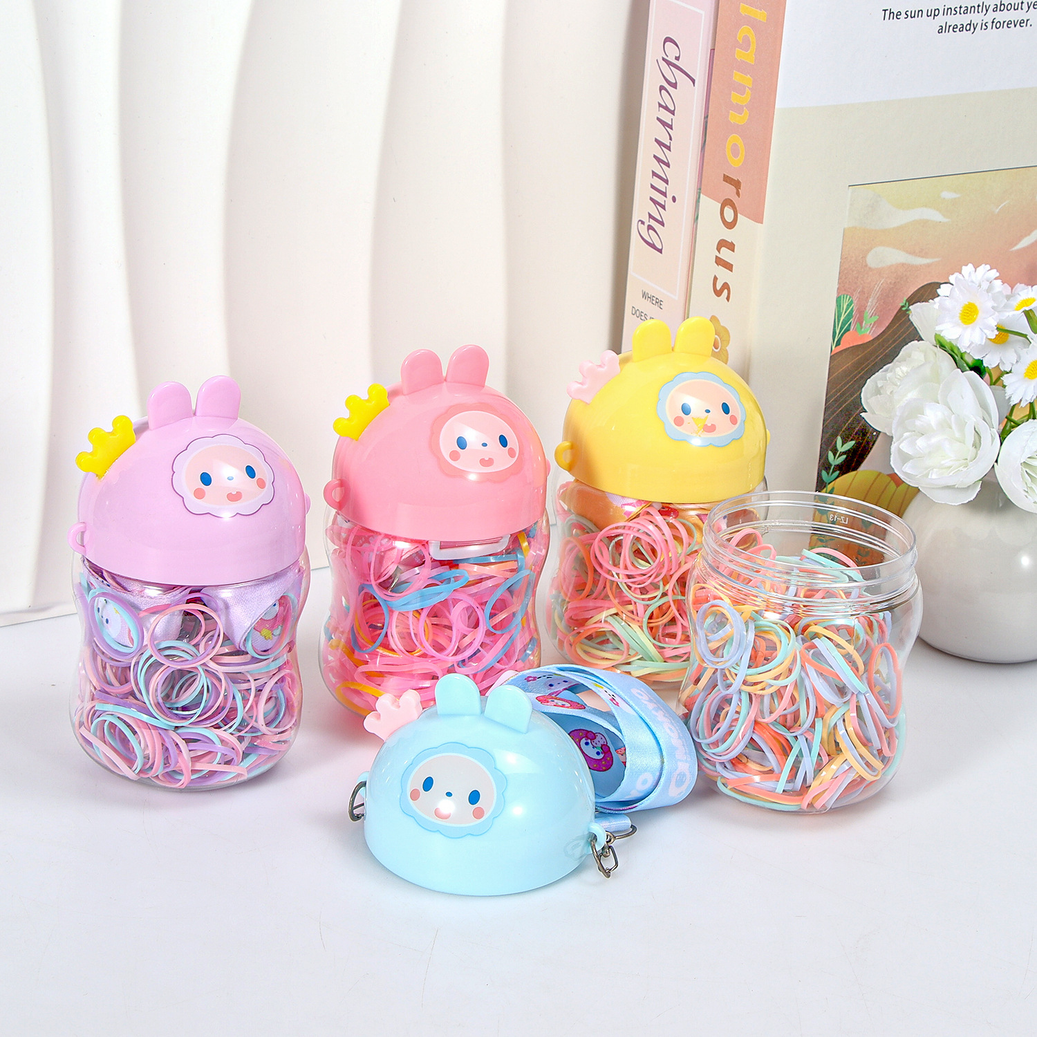 Banda de goma negra para niños, alto valor elástico, duradero, lazo para el cabello, no daña el cabello, anillo para el cabello de goma, accesorios para la cuerda para la cabeza, puesto