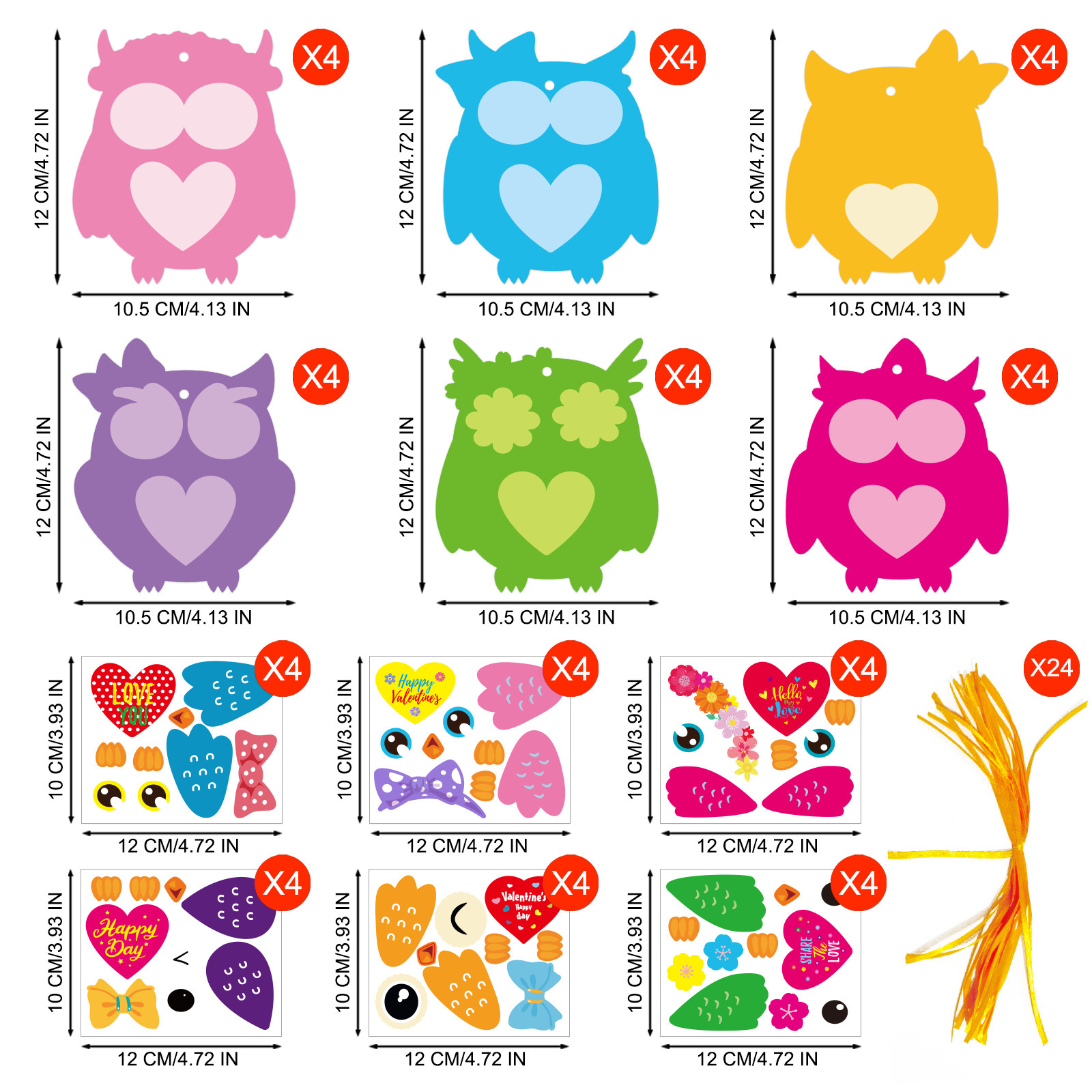Ventas transfronterizas calientes Día de San Valentín colorido caricatura DIY Tarjeta de felicitación Día de la Madre Decoración de San Valentín Confesión Conjunto de regalo
