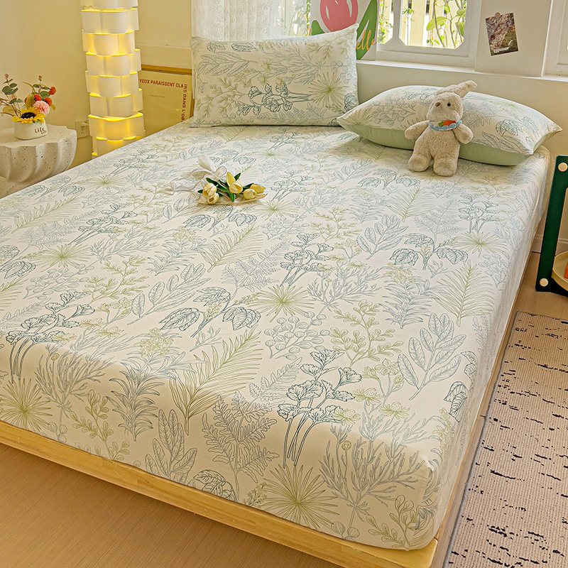 Four Seasons Available Small Floral Washable Double-Layer Yarn Household Single Bed Hat Mattress Protector Tatami Dust Cover