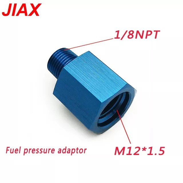 Piezas de modificación del automóvil aluminio M12X1.5 to 1/8NPT conversión de alambre interior y exterior conector adaptador del medidor de presión de combustible