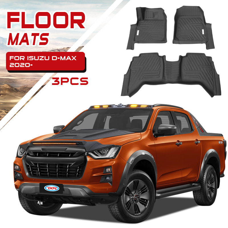 Txinrui Aplicable Isuzu D-Max Alfombrilla de suelo para coche Tpe Car Floor Mat Alfombrilla de inyección 5D
