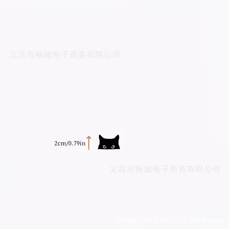 Черная кошка заднего вида зеркало забавная наклейка трансграничная temu Xiyin в том же стиле поддерживает персонализацию изображения