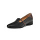 New Style Soft Leather Vintage Pointed Single-layer Shoes with Soft Sole for Women French Style Western Style Leather Shoes Color-matching Lightweight Low Heel Moms Shoes with Soft Sole